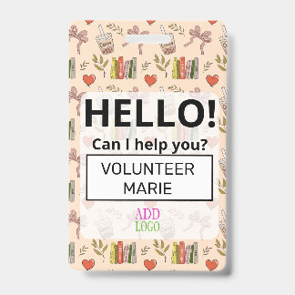Custom Volunteer - Photo pass- BOOKS Badge