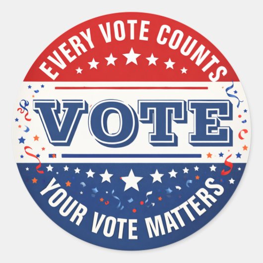 Custom Vote Sticker (Voorkant)