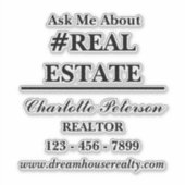 Custom Vraag me over vastgoed laptop Sticker (Voorkant)