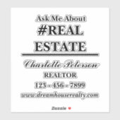 Custom Vraag me over vastgoed laptop Sticker (Vel)