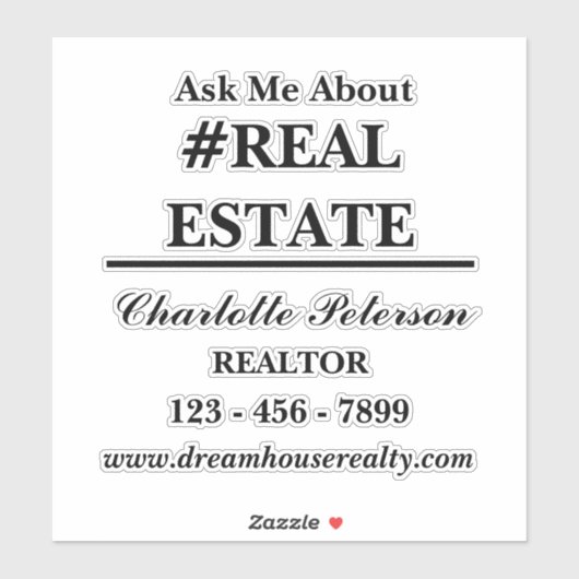 Custom Vraag me over vastgoed laptop Sticker (Vel)