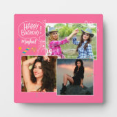 Custom Vriend Gelukkige Verjaardag Foto Collage Fotoplaat (Voorkant)