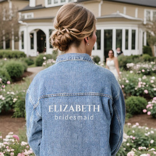 Custom Vrijgezellenfeest Bachelorette Party Minima Denim Jacket
