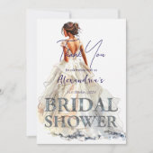 Custom Vrijgezellenfeest Bride in het wit Bedankkaart (Voorkant)