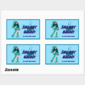 Custom Vrouw Golf Player Sticker (Vel)