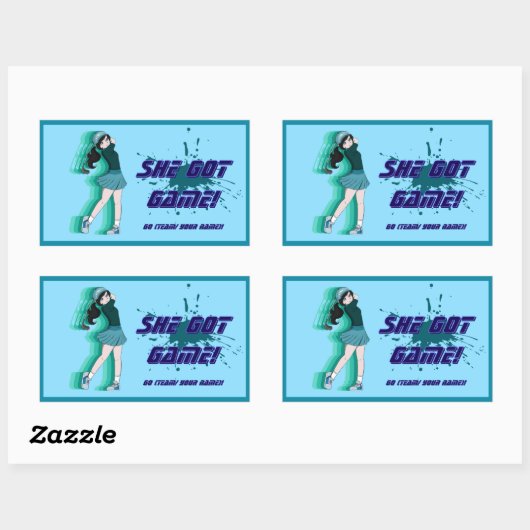 Custom Vrouw Golf Player Sticker (Vel)
