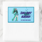 Custom Vrouw Golf Player Sticker (Tas)