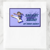 Custom Vrouw Martial Artist Sticker (Tas)