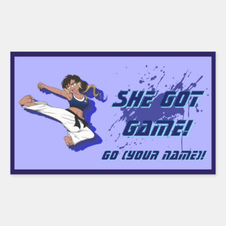 Custom Vrouw Martial Artist Sticker