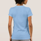 Custom Vrouwen Bella + Canvas Baby Blauw Slim Fit T-shirt (Achterkant)