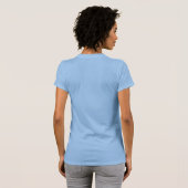 Custom Vrouwen Bella + Canvas Baby Blauw Slim Fit T-shirt (Achterkant volledig)