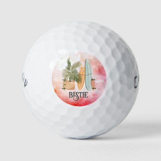Custom vrouwen beste vriend golfballen (Voorkant)