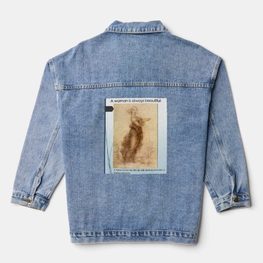 Custom Vrouwen Denim Jas (Jean Jas), Denim Denim Jacket (Achterkant)