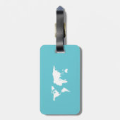 Custom Wanderlust Map Bagagelabel (Achterkant verticaal)