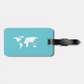 Custom Wanderlust Map Bagagelabel (Achterkant horizontaal)