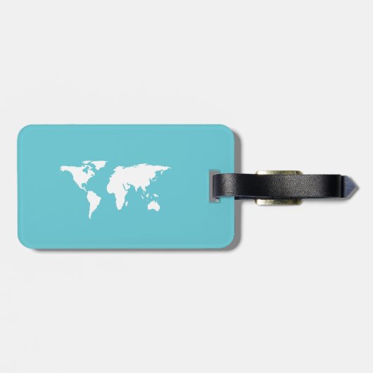 Custom Wanderlust Map Bagagelabel (Achterkant horizontaal)