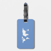 Custom Wanderlust Map Bagagelabel (Achterkant verticaal)