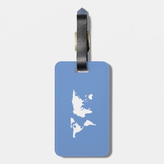 Custom Wanderlust Map Bagagelabel (Achterkant verticaal)