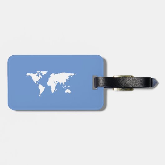 Custom Wanderlust Map Bagagelabel (Achterkant horizontaal)