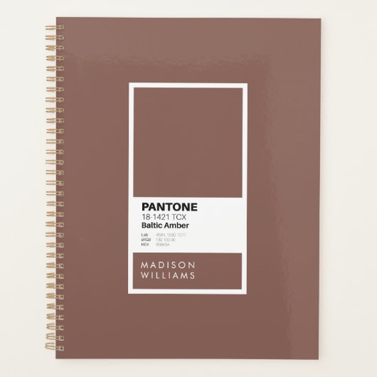 Custom Warm Bruin Notitieboek | Gepersonaliseerd (Voorkant)