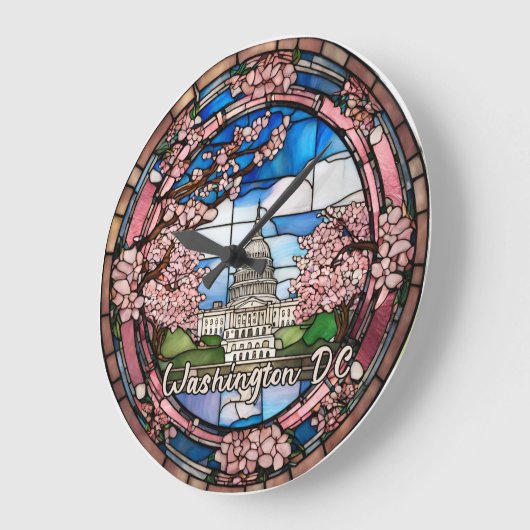 Custom Washington DC Dated Cherry Blossom Grote Klok (Hoek)
