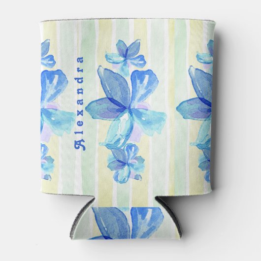 Custom Watercolor Floral Blikjeskoeler (Voorkant)