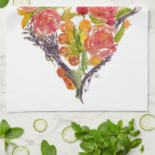 Custom Watercolor Kitchen Towels Theedoek (Gevouwen)