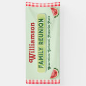 Custom Watermelon Picnic Barbecue Family Reunion Spandoek (Verticaal)