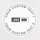 Custom Waterproof Company Stickers with Logo Text (Design 1)