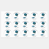 Custom Waterproof Golf Club Name Round Labels (Vel)
