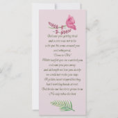 Custom Waterverf Lavender Memorial Keepsakes Kaart (Achterkant)