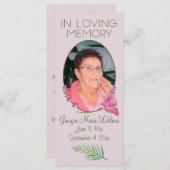 Custom Waterverf Lavender Memorial Keepsakes Kaart (Voorkant / Achterkant)