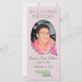 Custom Waterverf Lavender Memorial Keepsakes Kaart
