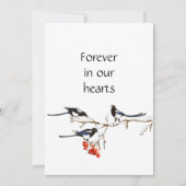 Custom Waterverf Magpie Bird Art Memorial Kaart (Voorkant)