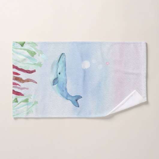 Custom Waterverf Ocean Animal Bad Handdoek (Handdoek)