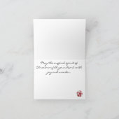 Custom, Waterverf Snowman Familie Vrolijk Kerstfee Feestdagen Kaart (Binnen)