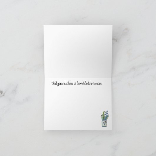 Custom, Waterverf Wildflowers Happy Birthday Kaart (Binnen)