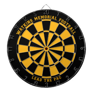 Custom Watkins Memorial Dartboard 123c / Black Dartbord