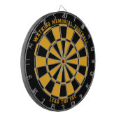 Custom Watkins Memorial Dartboard 123c / Black Dartbord (Voorkant Links)