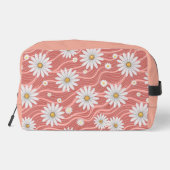 Custom Wavy Pink Daisies Toilettasje (Achterkant)