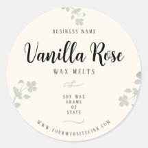 Custom Wax Smelt Botanische Boerderij Labels