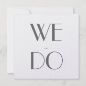 Custom We Do de Classic White Uitnodiging van het (Achterkant)