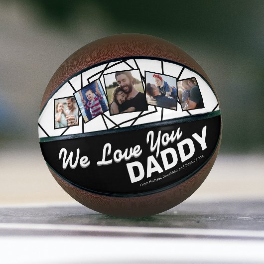 Custom We Love You Dad Foto Basketbal