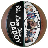 Custom We Love You Dad Foto Basketbal (Verticaal)