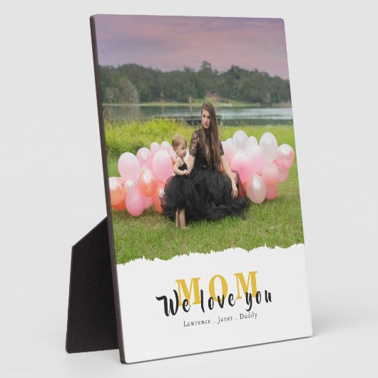 Custom We love You Ma Photo Collage moederdag Fotoplaat (Zijkant)