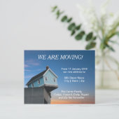 Custom "We zijn in beweging" | nieuw huis Aankondigingskaart (Staand voorkant)