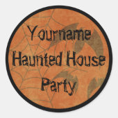 Custom Web Haunted House Sticker (Voorkant)