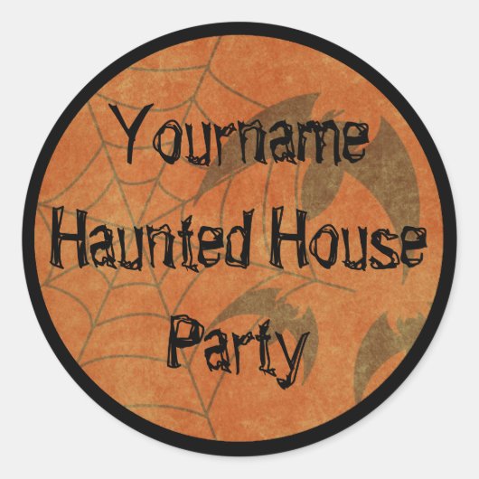 Custom Web Haunted House Sticker (Voorkant)