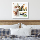 Custom Wedding 4 Fotocollage Canvas Afdruk (Insitu (Slaapkamer))