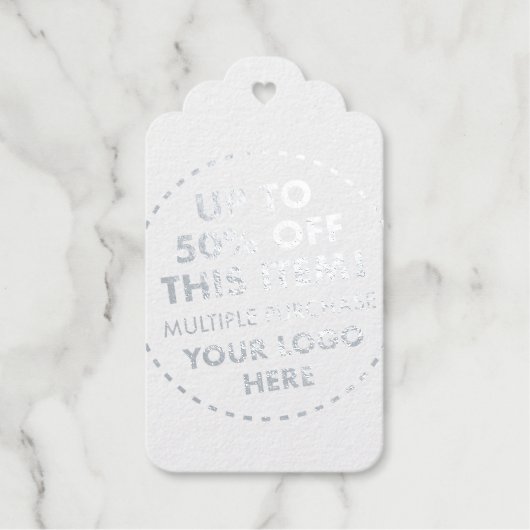 Custom Wedding 50% OFF Bulk Koop Kortingszilver Cadeaulabels (Voorkant)